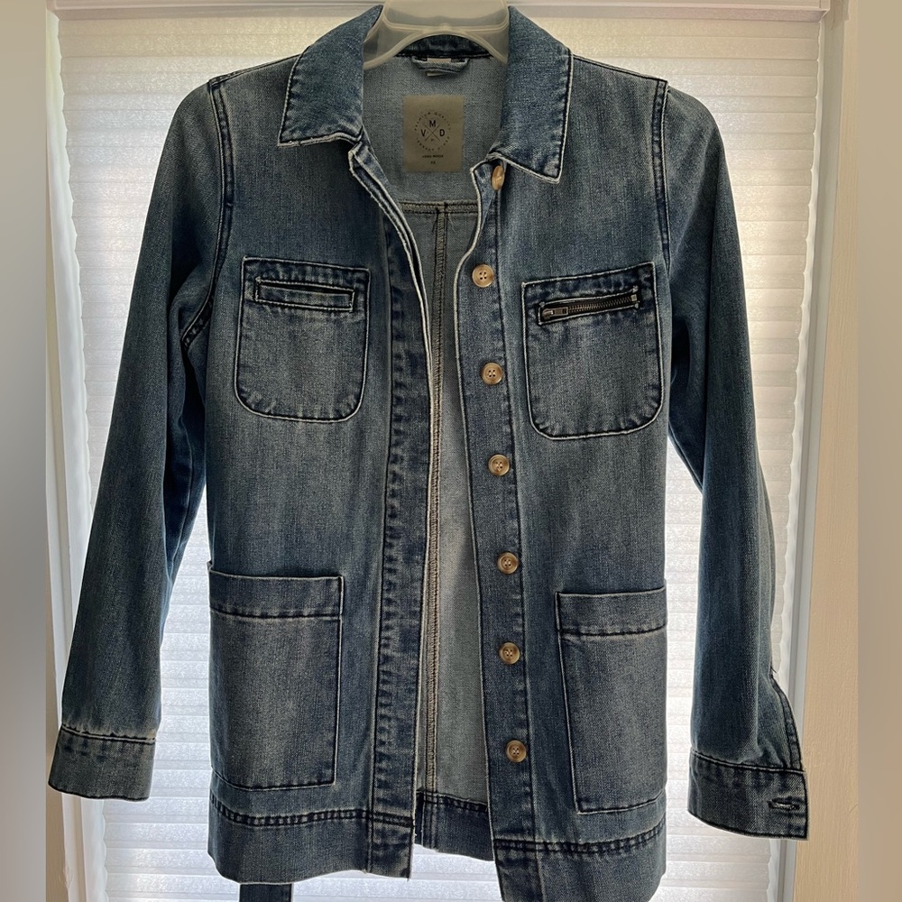 Denim Button Down Jacket - image 1
